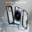 Miracase Glass Series Full-Body Bumper Case with Built-in 9H Tempered Glass Screen Protector for iPhone 14 Pro Max Case 6.7 Inch