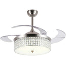 Moerun 42" Ceiling Fan with Light Crystal LED Chandelier Remote Control