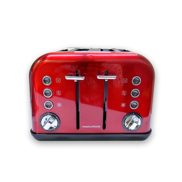 Morphy Richards 4 Slice Accents Toaster - Red - 242004