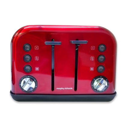 Morphy Richards 4 Slice Accents Toaster - Red - 242030