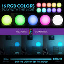 Mr.Go 30cm/ 12-Inch Rechargeable LED RGB Light Up Lamp Orb Globe with Remote Control