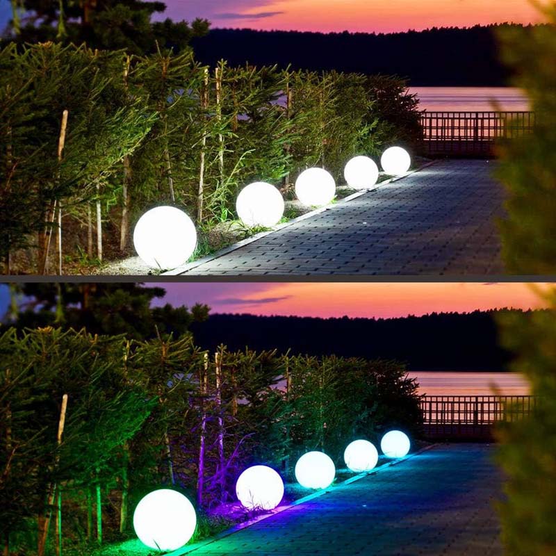 Mr.Go 30cm/ 12-Inch Rechargeable LED RGB Light Up Lamp Orb Globe with Remote Control