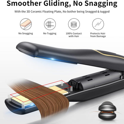 OBEST Mini Portable Travel Cordless Hair Straightener Ceramic Plates, for Women Keeping Hair Styling