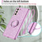 OCYCLONE Samsung Galaxy S22 6.1 inch Protective Glitter Cute Diamond Ring Stand Case for Girls - Lilac