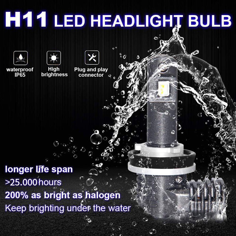 OPPULITE H11 H8 H9 LED Bulbs 10000LM Halogen Lamps and Xenon Lights Headlights for Cars White