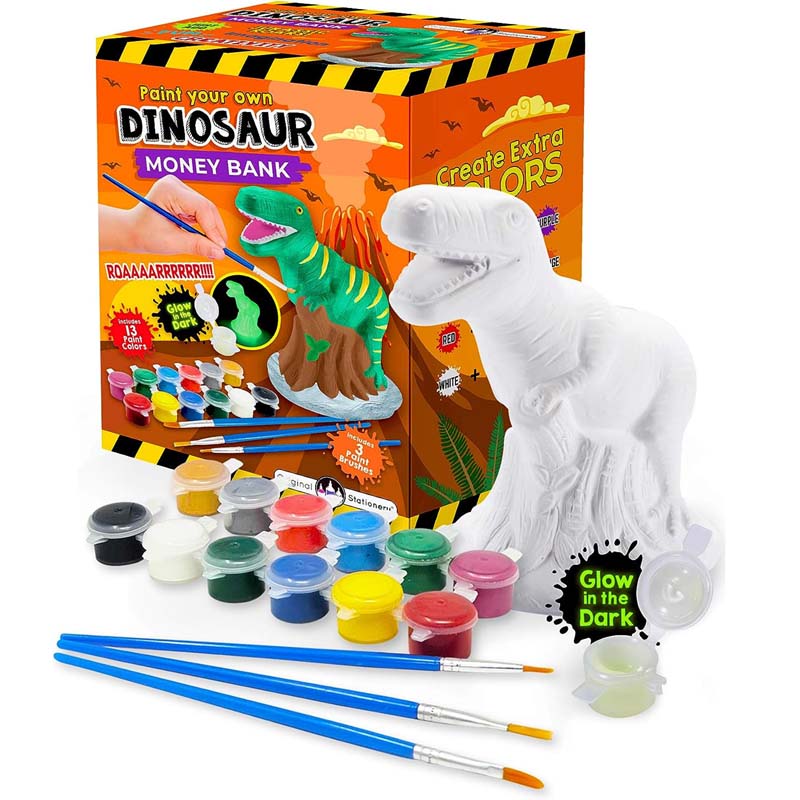 Original Stationery Paint Your Own Dinosaur Money Bank