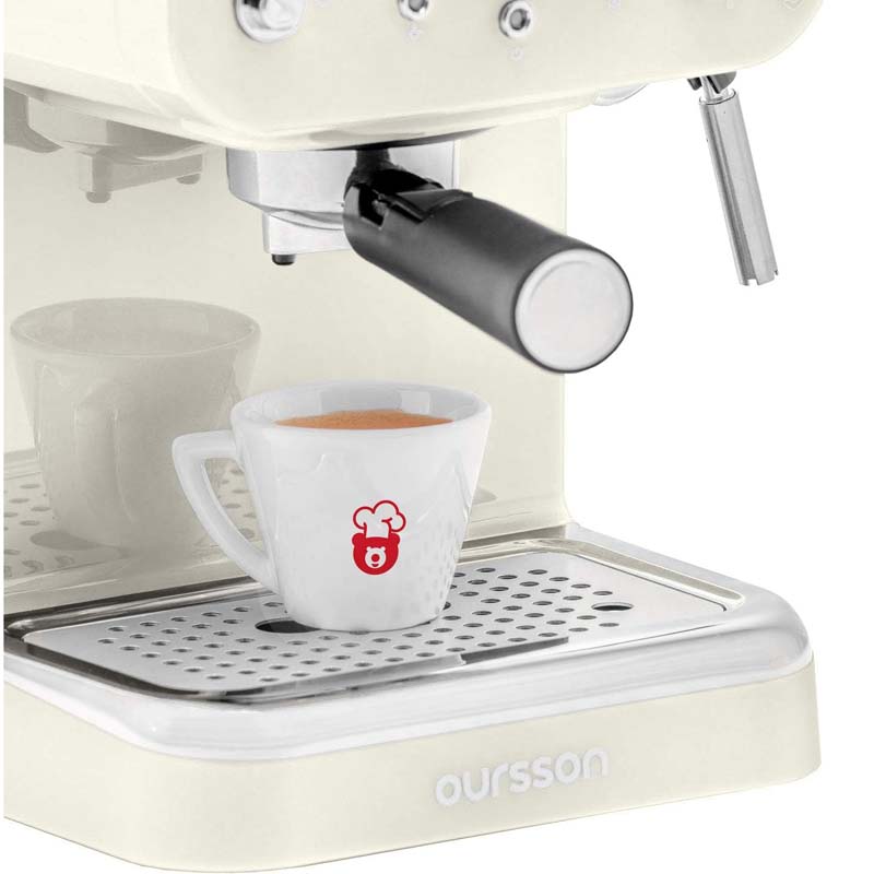 Oursson Manual Espresso Coffee Machine Stainless Steel Pan and 15 Bar Pressure Pump EM1500