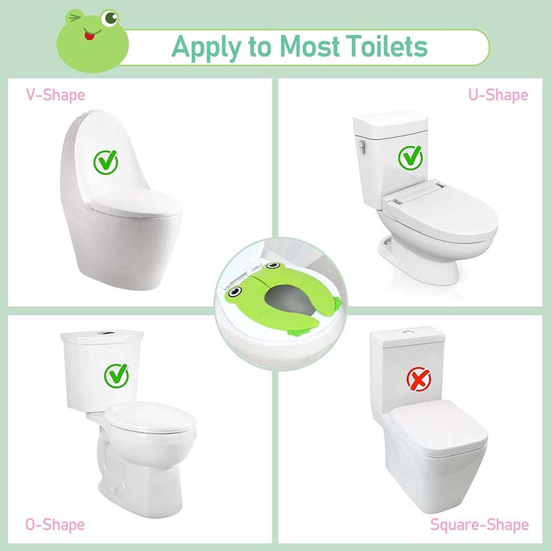 Pejoye Foldable Potty Toilet Training Seat with 6 Anti Slip Silicone Pads and 1 Carry Bag