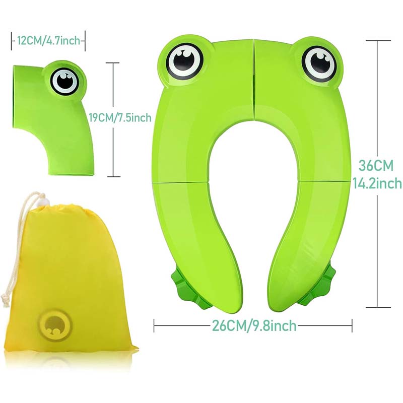 Pejoye Foldable Potty Toilet Training Seat with 6 Anti Slip Silicone Pads and 1 Carry Bag