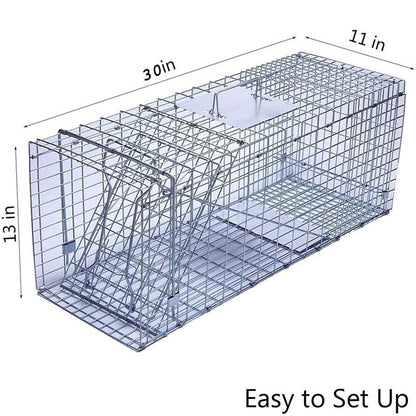 PestExpel® Live Catch, Rabbits, Squirrels, Mink, Feral Cat, Vermin, Animal Folding Cage Trap
