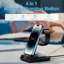 Phelinta 10W 3-in-1 Wireless Charging Station with Clock | XF-C01