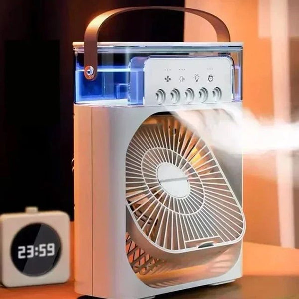 Portable Air Conditioner Fan, Humidifier, USB Electric Fan, Water Mist, 3 in 1 air Cooler, for Room Office Home