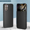 QINOUK [Shockproof] Intelligent Flap PU Leather Top Display Small Window Case for Samsung Galaxy S21 FE