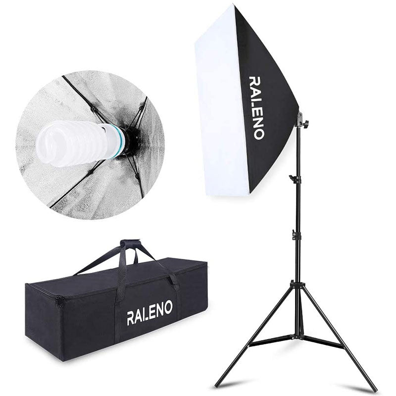 RALENO 800W E27 Softbox Photography Lighting Kit - PS30 (20″×28″)