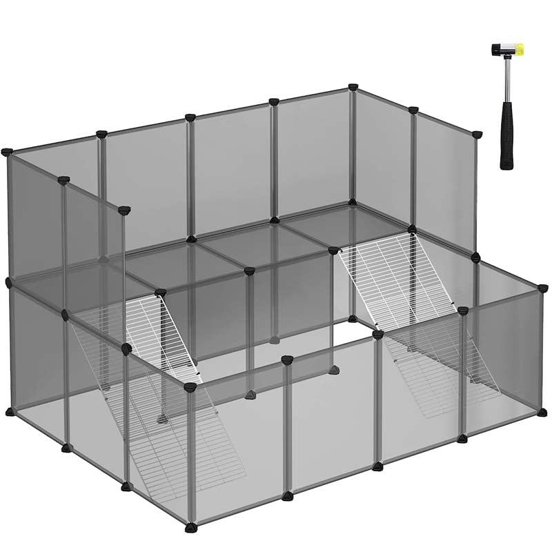 SONGMICS Plastic Cube Storage DIY Hutch Cage for Small Pet | LPC004G01