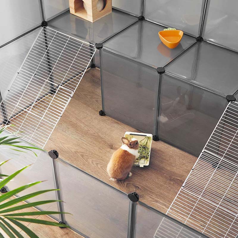 SONGMICS Plastic Cube Storage DIY Hutch Cage for Small Pet | LPC004G01