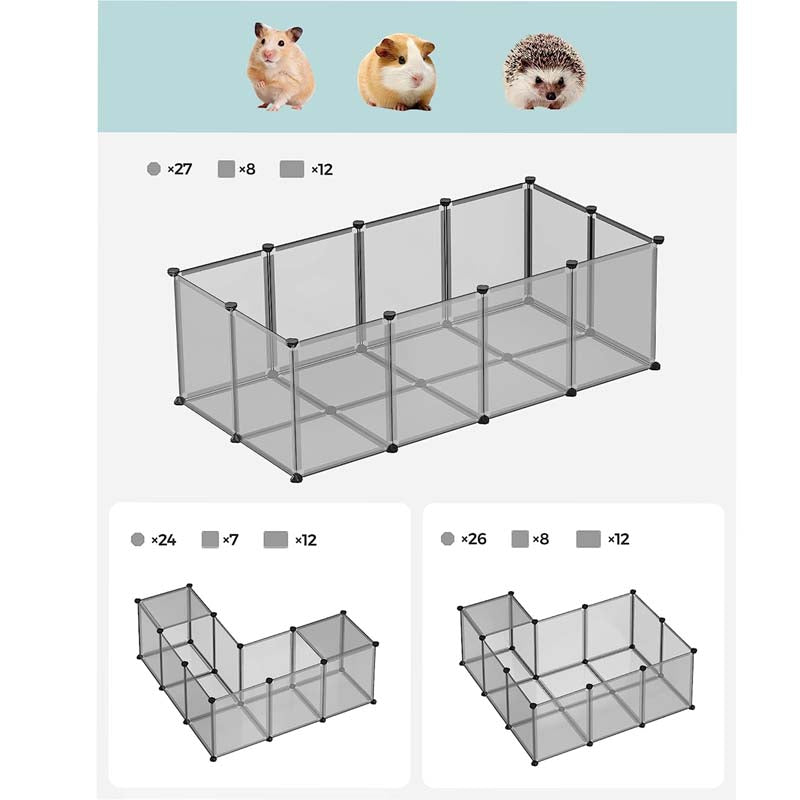 SONGMICS Plastic Cube Storage Guinea Pig Run and Cage with Floor | LPC002G01