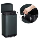 SONGMICS Rubbish Bin 30L Trash Can, Steel Pedal Bin with Inner Bucket LTB01GS