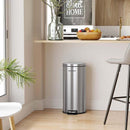 SONGMICS Stainless Steel Waste Bin 30L Plastic Inner Basket With Foot Pedal LTB006E01