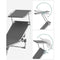 SONGMICS Sun Lounger Reclining Sun Chair with Sunshade Adjustable Backrest, Foldable | GCB19WGV1