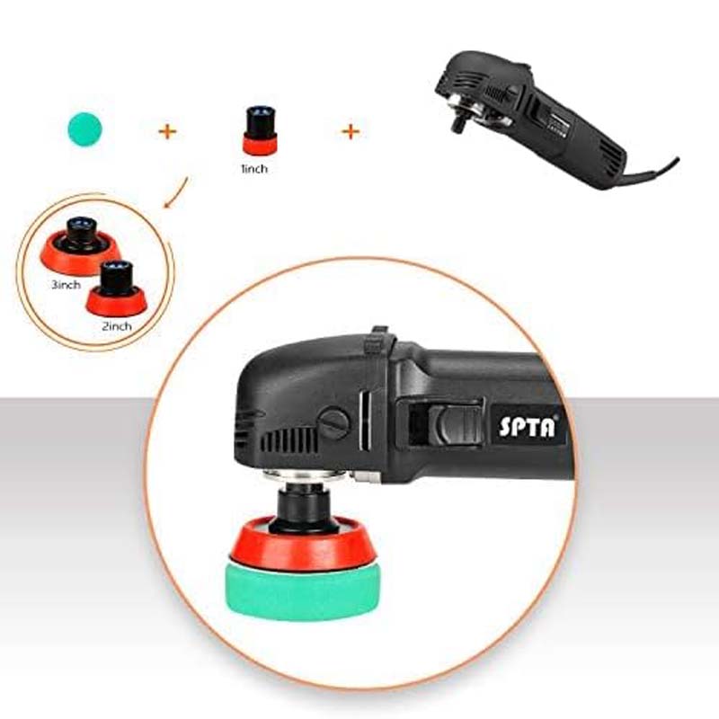 SPTA Mini Polishing Machine with 27Pcs Detail Polishing Pad Mix Size Kit