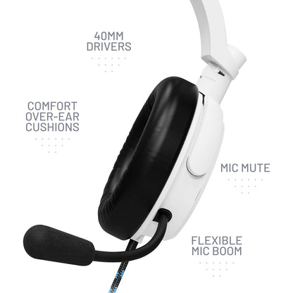 STEALTH C6-100 GAMING HEADSET with Flexible Mic FOR XBOX, PS4/PS5, SWITCH, PC - Blue/White