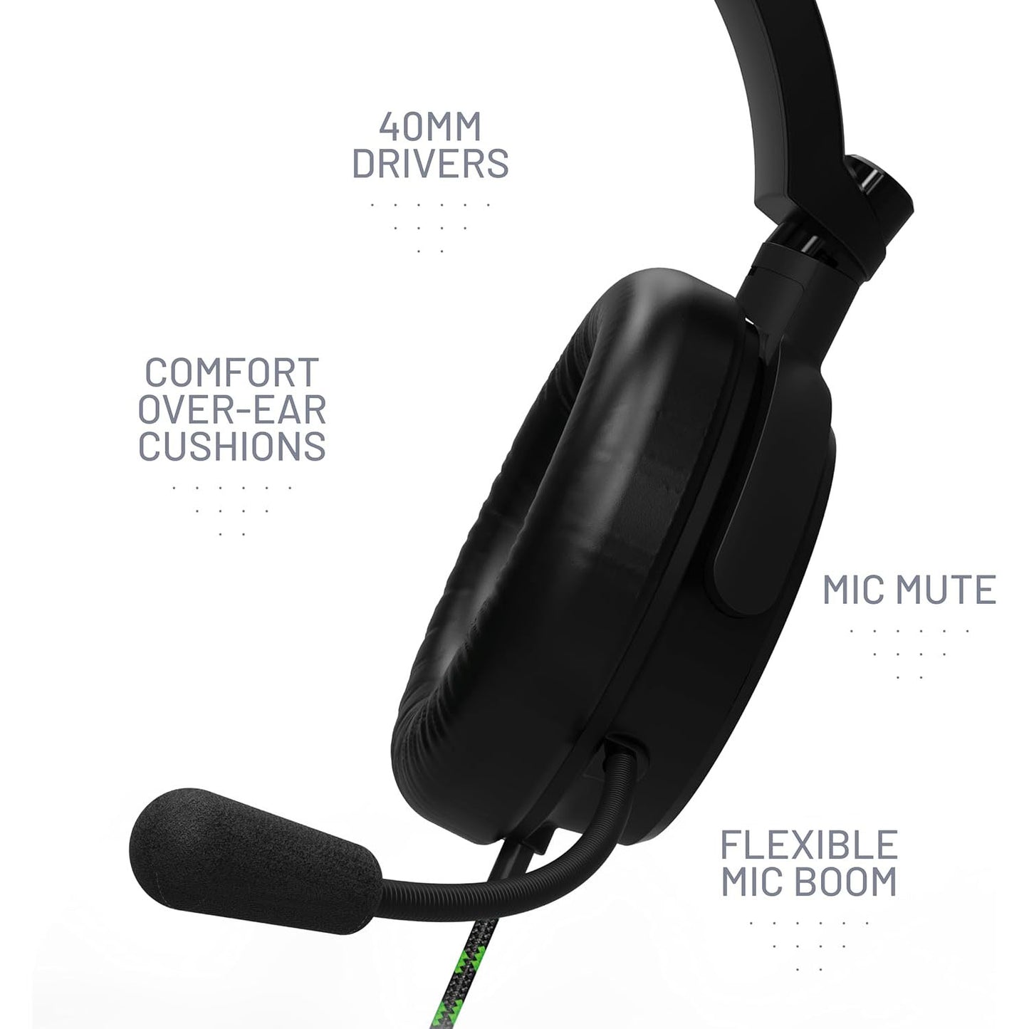 STEALTH C6-100 GAMING HEADSET with Flexible Mic FOR XBOX, PS4/PS5, SWITCH, PC - Green/Black