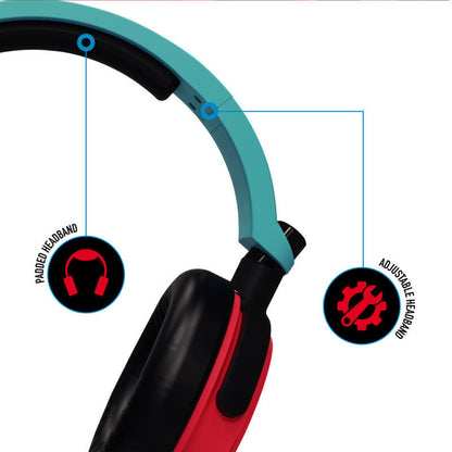 STEALTH C6-100 GAMING HEADSET FOR XBOX, PS4/PS5, SWITCH, PC - Neon Red/Blue