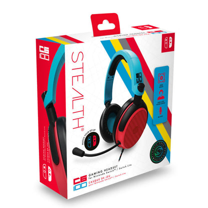 STEALTH C6-100 GAMING HEADSET FOR XBOX, PS4/PS5, SWITCH, PC - Neon Red/Blue
