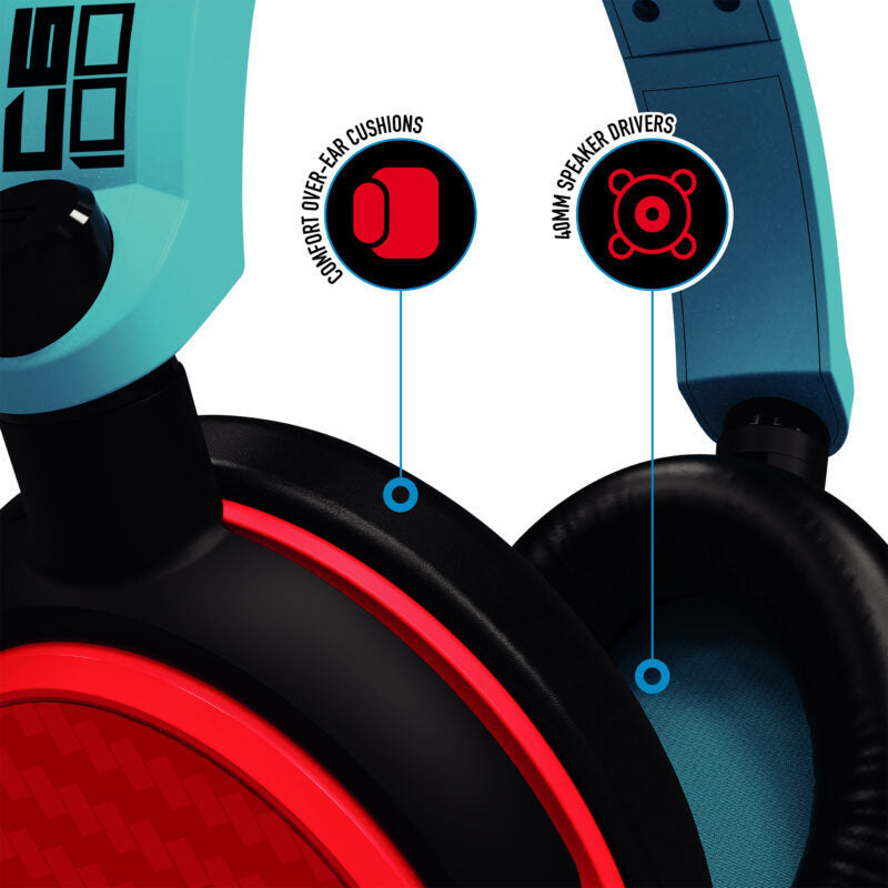 STEALTH C6-100 GAMING HEADSET FOR XBOX, PS4/PS5, SWITCH, PC - Neon Red/Blue