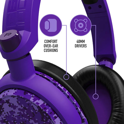 STEALTH C6-100 GAMING HEADSET with Flexible Mic FOR XBOX, PS4/PS5, SWITCH, PC - Purple Digital Camo