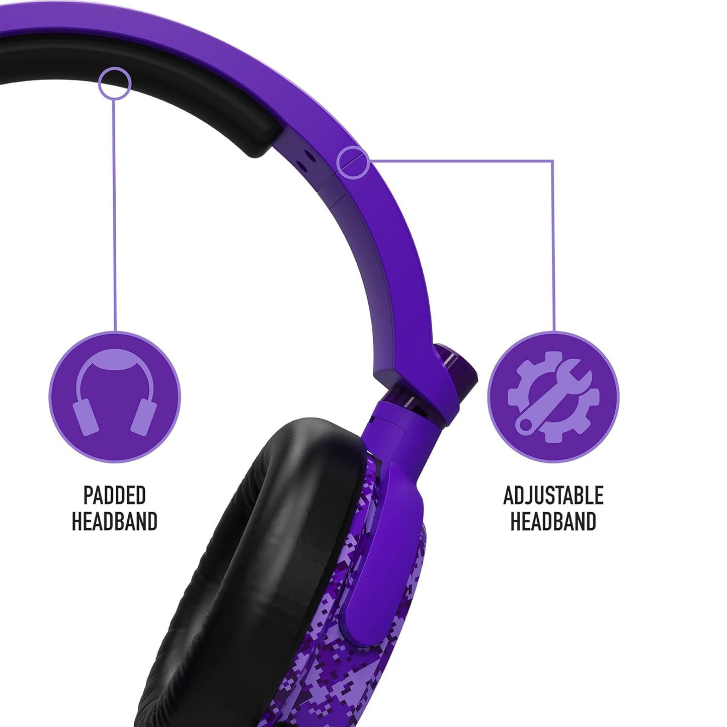 STEALTH C6-100 GAMING HEADSET with Flexible Mic FOR XBOX, PS4/PS5, SWITCH, PC - Purple Digital Camo
