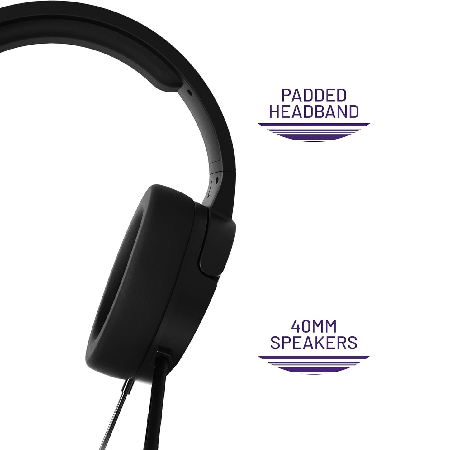 STEALTH PANTHER Over Ear Gaming Headset with Flexible Mic - Black