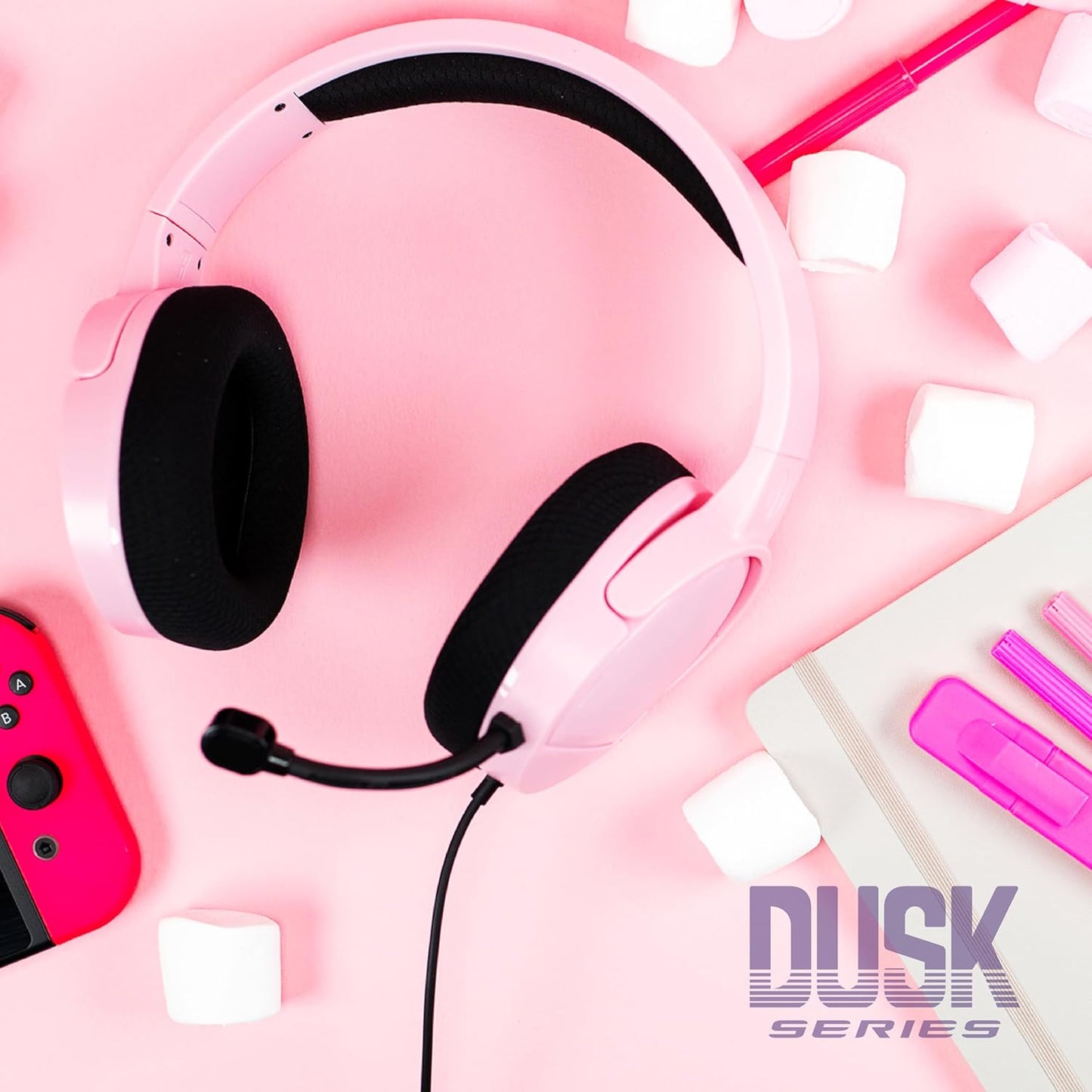 STEALTH PANTHER Over Ear Gaming Headset with Flexible Mic - Blush
