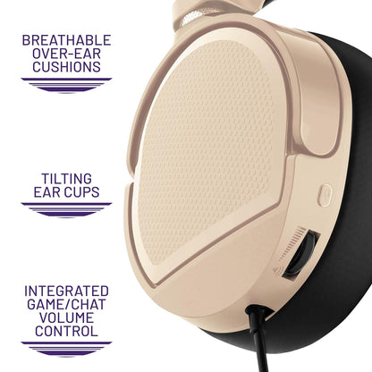 STEALTH PANTHER Over Ear Gaming Headset with Flexible Mic - Sand