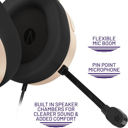 STEALTH PANTHER Over Ear Gaming Headset with Flexible Mic - Sand