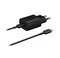 Samsung 25W Charger with Power Delivery 3.0 PPS Tech  – EU Plug with 1 USB C to USB C Cable – Black