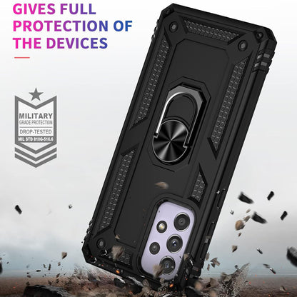 Wtiaw Samsung Galaxy A33 5G Shockproof Protective Ring Holder Kickstand Case with HD Screen Protector