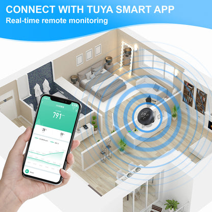 Smart WiFi CO2 Carbon Dioxide Detector Multifunction Portable Temperature Humidity | PTH-8
