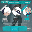 Supertrip Long Fabric Resistance Bands with 3 Resistance Levels Elastic Exercise Bands Set