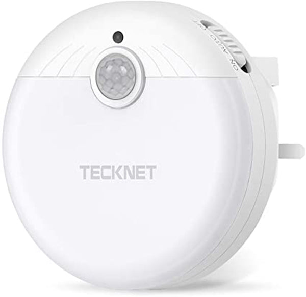 TECKNET LED Night Light, Plug-and-Play Automatic Wall Lights with 2 Lighting Modes, Motion &amp; Light Sensor, Warm White Light