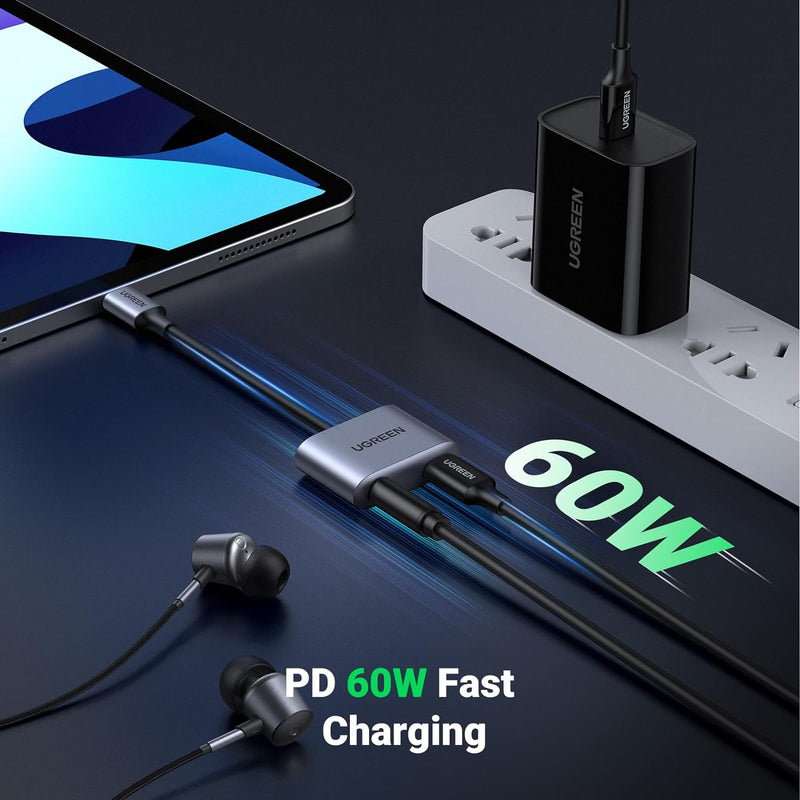 UGREEN USB C to 3.5mm Headphone and Charger Adapter