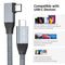 ULT-WIIQ USB C to USB C 90 Degree Angle 100W Fast Charging & 20Gbps Data Transfer 5k/4k@60Hz Video Cable (3M/9.8ft)