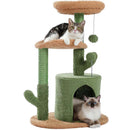 Umi Cactus Cat Tree Modern Cactus Shape Cat Scratching Post for Kitten Cat | Green