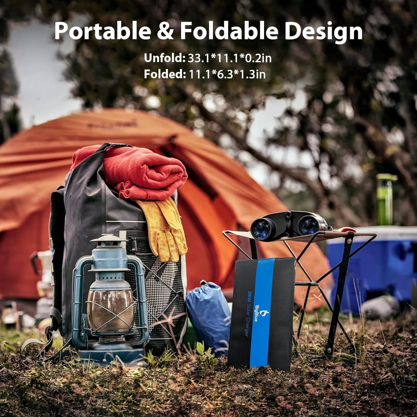 [Upgraded] BigBlue 3 USB Ports 28W Solar Charger(5V/4.8A Max)