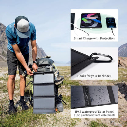 [Upgraded] BigBlue 3 USB Ports 28W Solar Charger(5V/4.8A Max)