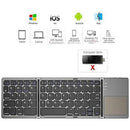 VISNAR 3 in 1 Portable Bluetooth 3.0 Foldable Wireless Keyboard with Touchpad