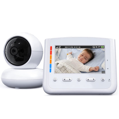 Video Baby Monitor 4.3'' LCD Screen Audio and Video with 1 Camera and Night Light