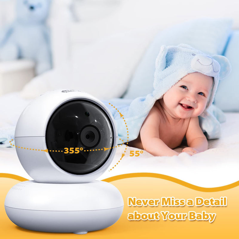 Video Baby Monitor 4.3'' LCD Screen Audio and Video with 1 Camera and Night Light