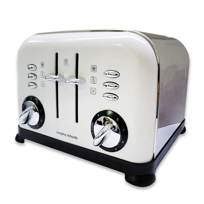 Morphy Richards 4 Slice Accents Toaster - White - 44037